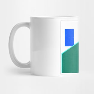 Inverted Purple Blue Yellow Green Geometric Abstract Painting Mug